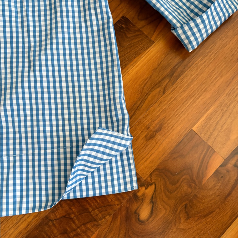 Tuckernuck, Blue & White Gingham Stand Collar Blouse Women’s, ECU - Picture 8 of 14